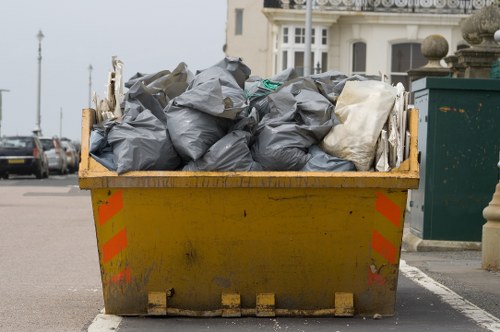 Construction site with cleared waste in Greenwich